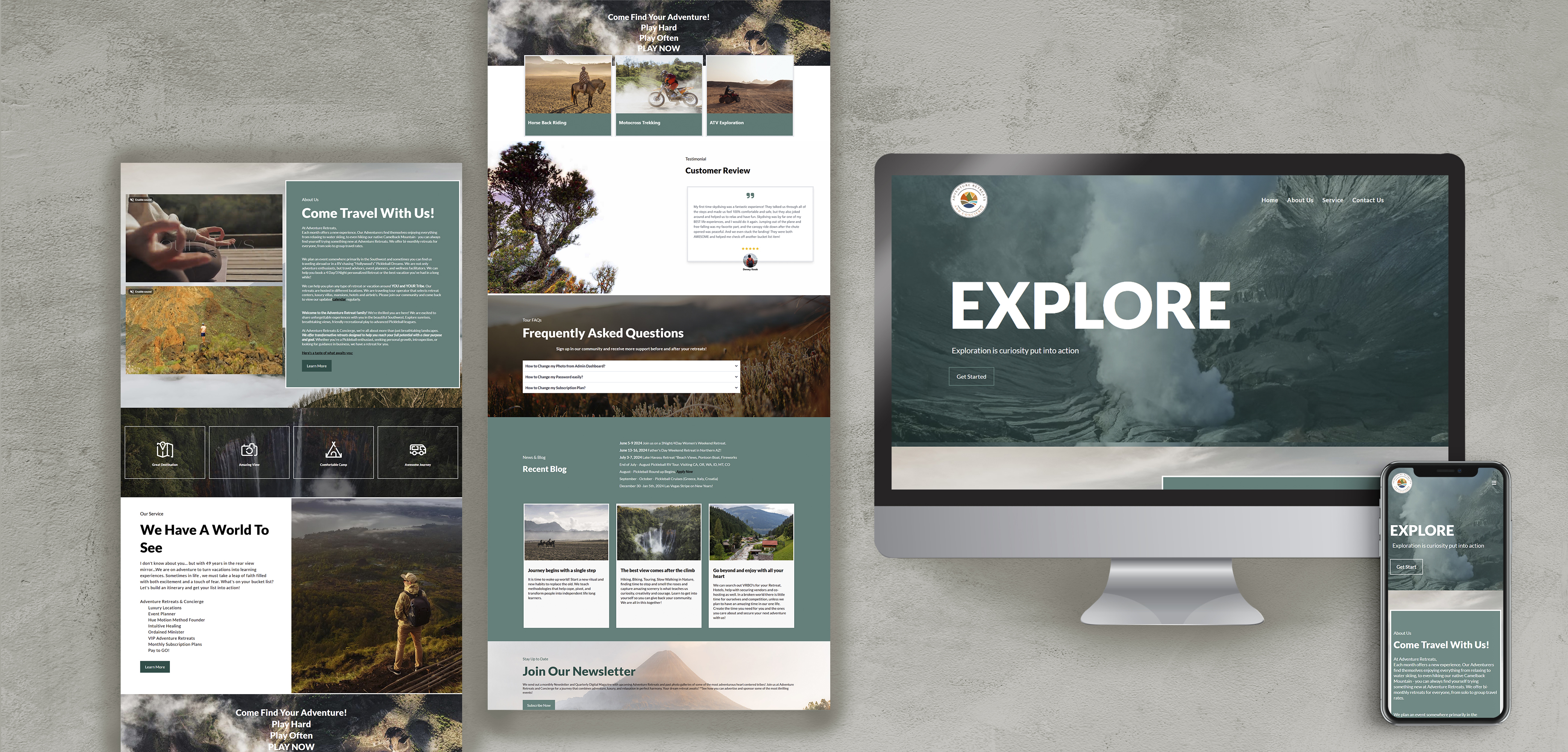 Adventure Retreats — travel & retreats website by Safe Hands Digital