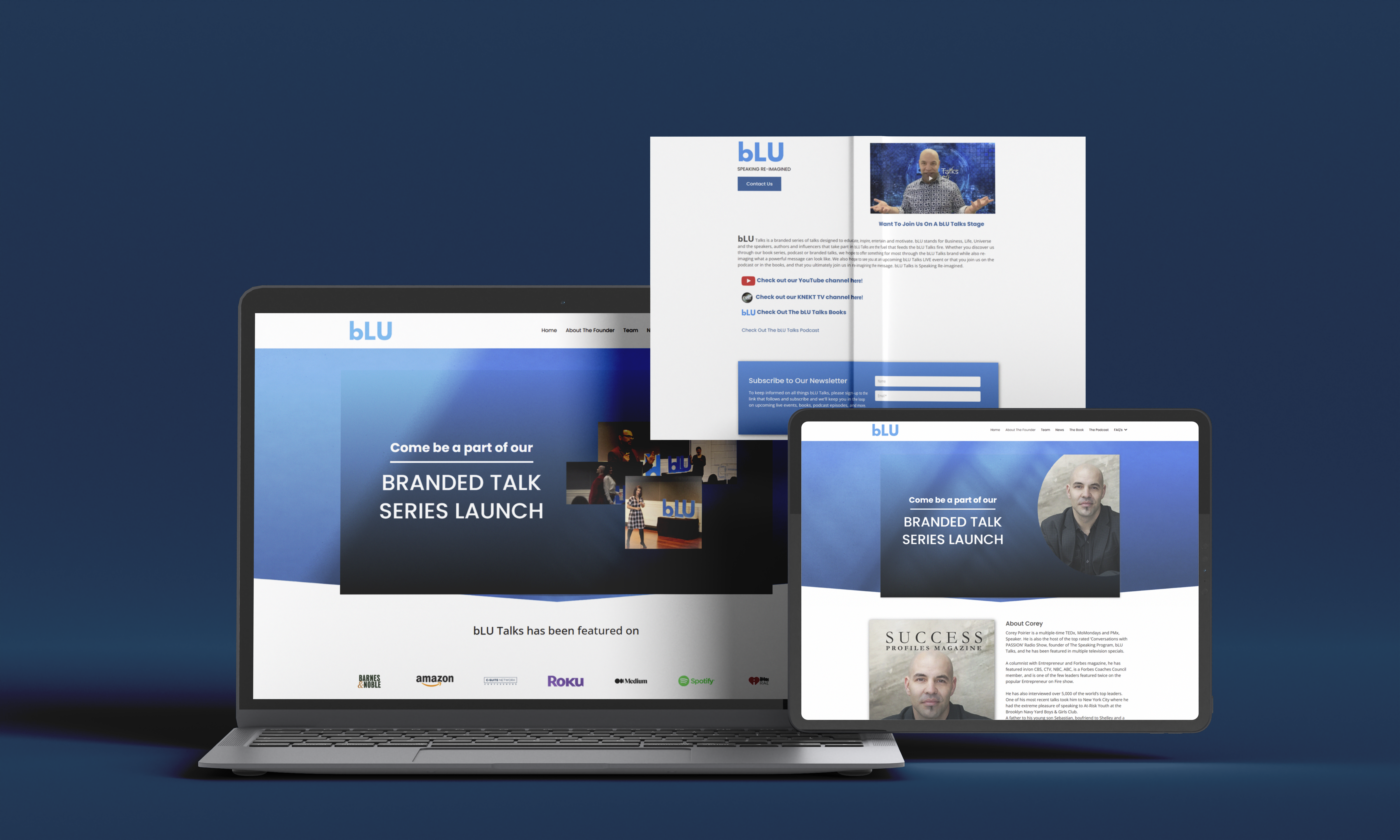Bluetalks — personal brand website by Safe Hands Digital
