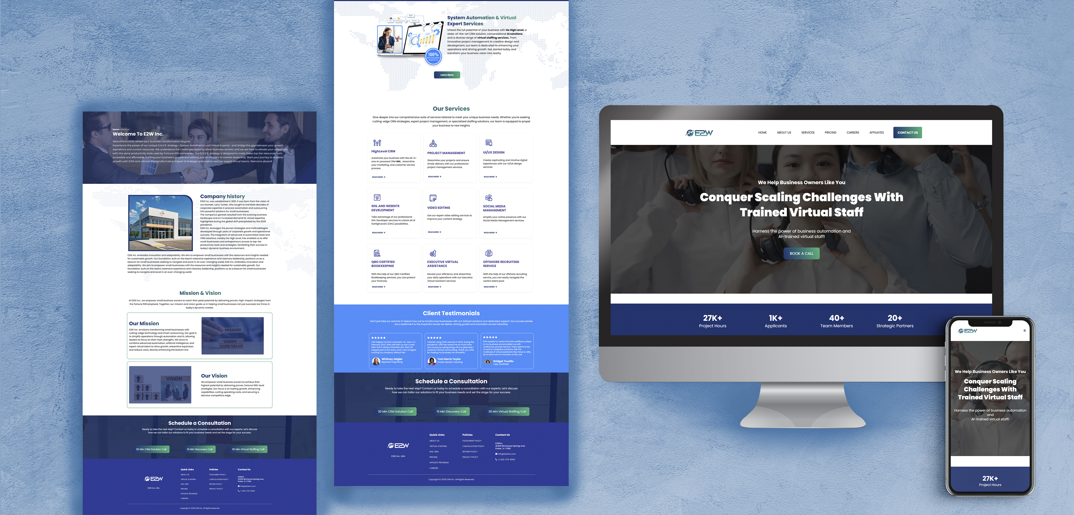 E2Winc — business coaching website by Safe Hands Digital