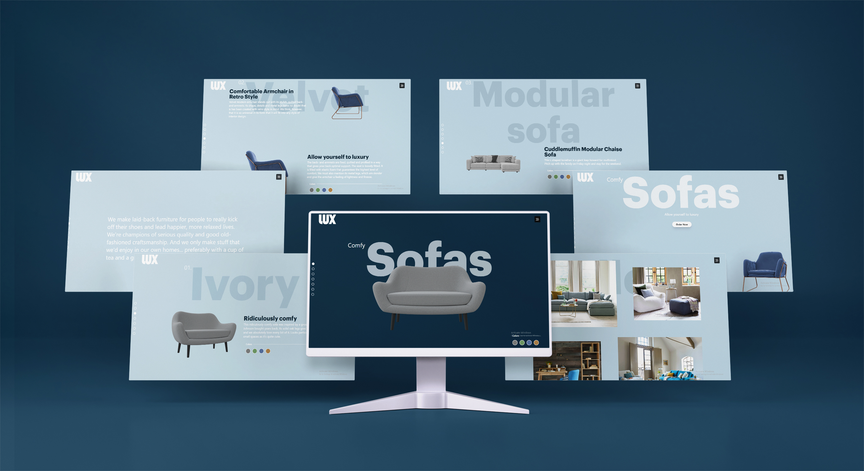Lux Sofa's — furniture website by Safe Hands Digital