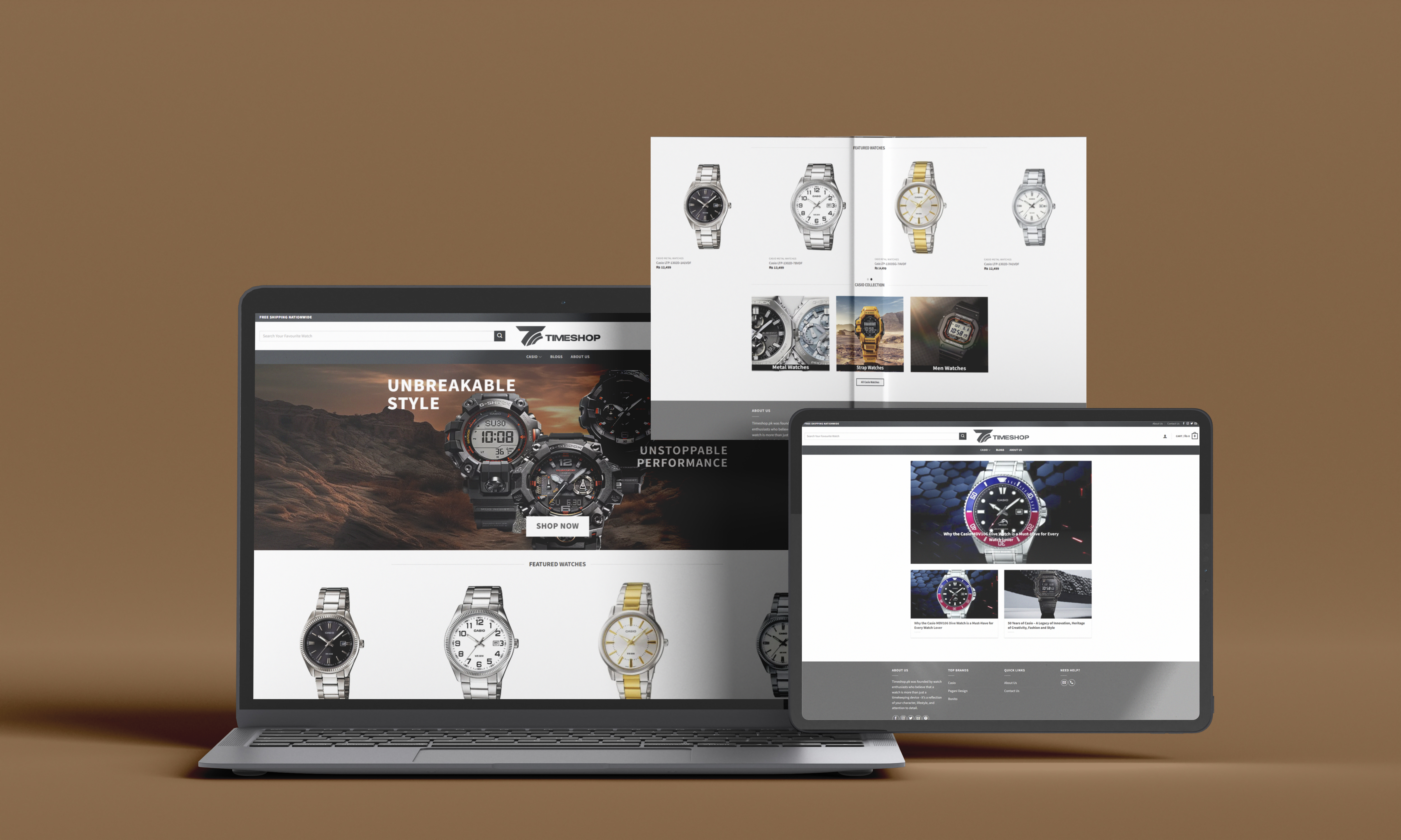 Time Shop — e-commerce website by Safe Hands Digital